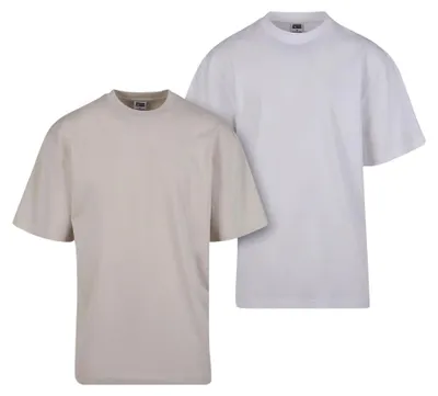 Imagen del producto de Urban Classics - Camiseta para hombre (pack de 2) TN805 (XL) (Gris/Blanco)