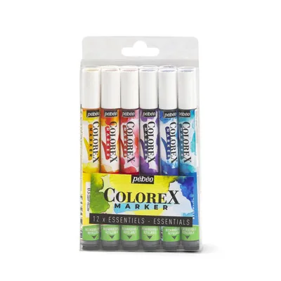 Image de Pebeo Colorex Markers Essentials Set, (12 pièces)