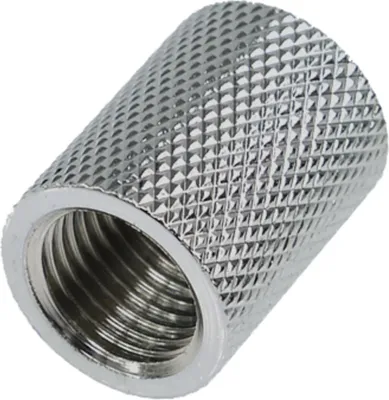 Imagen del producto de Adaptador roscado hembra G1/4 a roscado hembra G1/4 - Cromo