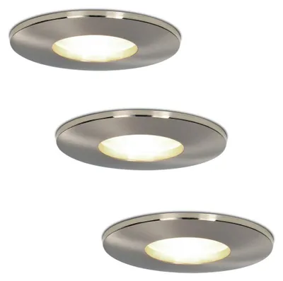 Produktbild von hoftronic LED Einbaustrahler 4W 4000K IP44 Aluminium 3er Set
