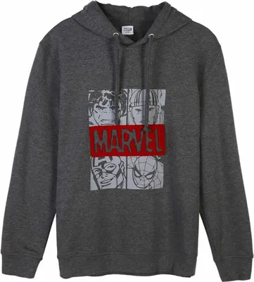 Produktbild von Herren Sweater mit Kapuze Marvel Grau - S