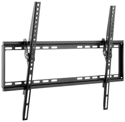 A black TV wall mount is shown against a white background.
