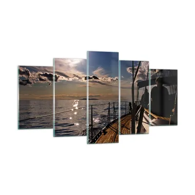 Produktbild von Bilder auf glas - Kroatien Yacht Segeln Segelboot - 160x85cm - Glasbilder - Wandbilder - Kunstdruck - zum Aufhängen bereit - Wanddekoration aus Glas - Glas Bilder - Wandbild auf Glas - GEA160x85-0426