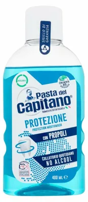 Obrázok produktu pre Pasta del Capitano 8002140032806, 400 ml, Mäta, Zelený čaj, propolis, Zinok, Fľaša, Modrá, Alkohol