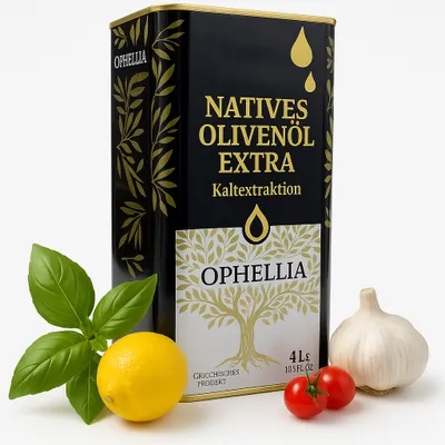 Produktbild von Ophellia, Extra Virgin, Olivenöl 4L, 0,2% Fettsäure, Olivenöl, Griechisches Olivenöl