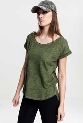 Immagine prodotto di Urban Classics Donna - T-shirt spray lunga oliv - L