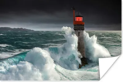 Produktbild von MuchoWow® Poster Meer - Wasser - Leuchtturm 180x120 cm - Fotoplakat