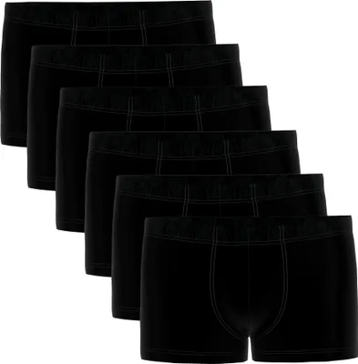 Produktbild von Seidensticker Herren Boxershorts, 6er Pack - Trunk 6-Pack, Single Jersey, Baumwollmischung, einfarbig Schwarz 2XL