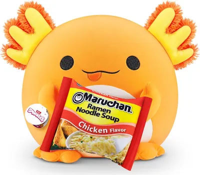 Produktbild von ZURU 77511P - Snackles Axolotl (Maruchan Nudelsuppe) 35 cm - Serie 1 Wave 2