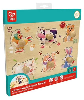 Produktbild von Hape Lagenpuzzle Bauernhof Mehrfarbig  Kinder Mehrfarbig One Size