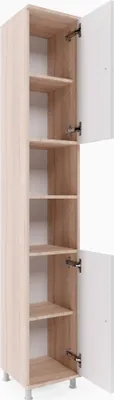 Produktbild von Vicco Koupelnová skříňka Fynn, 30 x 190 cm, Bílá/Sonoma/Sonoma