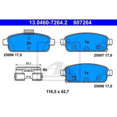 Zdjęcie produktu dla Klocki Hamulcowe Opel Tył Astra/Cascada/Mokka/Zafira 1,3-2,0 Cdti 09-