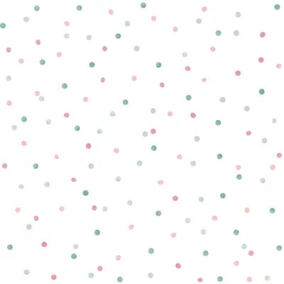 Produktbild von ESTAhome Tapete Punkte Rosa, Mintgrün und Graublau 53 cm x 10.05 m
