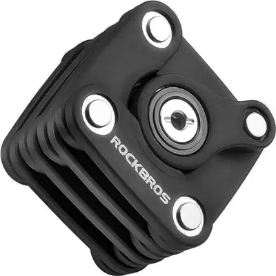 Obrázek produktu pro Rockbros Wd795 Skládací zámek na kolo s klíčem, černý