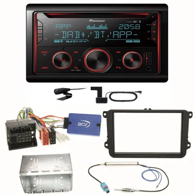 Produktbild von Pioneer FH-S820DAB DAB+ Bluetooth Einbauset für EOS Polo Caddy Amarok Scirocco