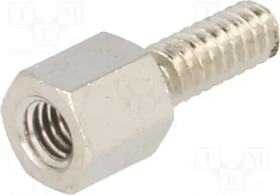 Obrázek produktu pro 10 kusů distančních spojek se závitem, vnitřní závit: M3, 5 mm, vnější závit: 2130X05/8, distanční prvky