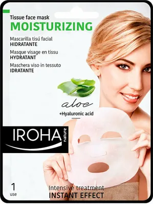 Zdjęcie produktu dla IROHA Maska Nawilżająco-Uspokajająca z Aloesem i Kwasem Hialuronowym