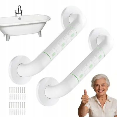 Produktbild von Edelstahl Wandgriff für Senioren Duschgriff 2 Stück