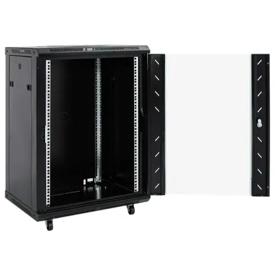 Produktbild von vidaXL 15U Netzwerkschrank 19" IP20 Schwarz 60x45x86 cm