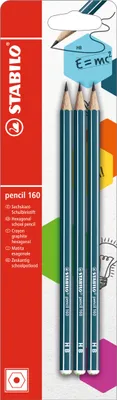 Produktbild von Bleistift - STABILO pencil 160 in petrol - Härtegrad HB - 3er Pack
