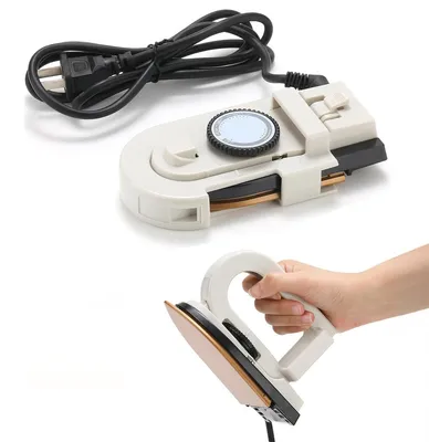 Produktbild von Reisebügeleisen 100-240V Dual Voltage, Mini Bügeleisen klappbar, 3 Stufen, trocken, antihaft, schnell aufheizend, kompakt für Reisen & Zuhause
