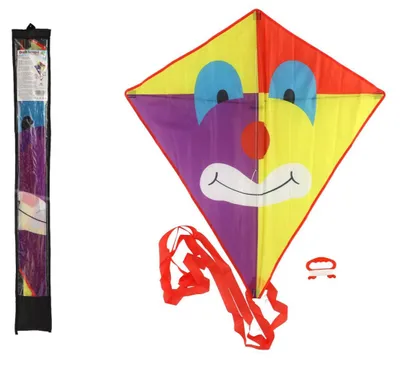 Obrázok produktu pre Drak lietajúci klaun nylon 78x88cm v textilnom vrecku 11x90x2cm