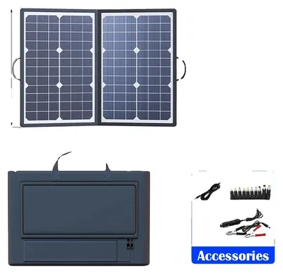 Zdjęcie produktu dla Ładowarka solarna, składana, z podwójnym wyjściem USB, składany panel