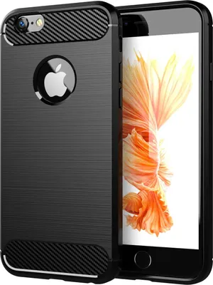 Produktbild von Cadorabo Hülle für Apple iPhone 6 / 6S in Schwarz Schutzhülle TPU Case Cover Etui Handyhülle
