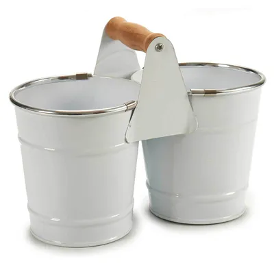 Produktbild von Blumentopf weiß, silber