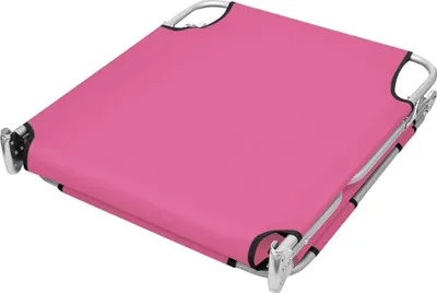 Obrázok produktu pre vidaXL Skladacie lehátko s vankúšom Steel Magento Pink
