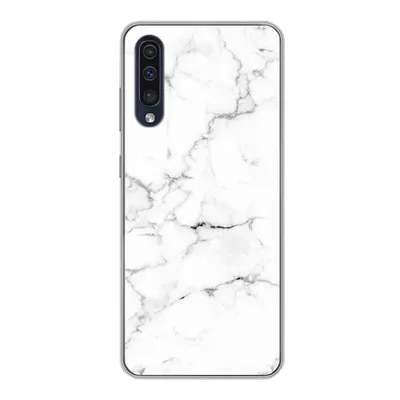 Produktbild von MuchoWow® Handyhülle Schutzhülle Hülle für Samsung Galaxy A30s Marmor - Weiß - Grau - Luxus - Marmoroptik - Strukturiert Silikon Softcase Handy Hülle - Karteninhaber