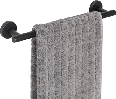 Produktbild von WENKO Handtuch Halter Stange Edelstahl matt schwarz 40cm Bad hochwertig Bosio