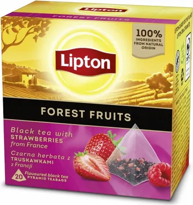 Produktbild von Herbata owocowa leśna Lipton Piramida 25 torebek