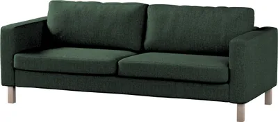 Produktbild von Dekoria Bezug für Karlstad 3-Sitzer Sofa nicht ausklappbar, kurz, dunkelgrün, Bezug für Karlstad