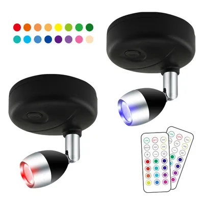 Imagen del producto de Iluminación LED ambiental: Lámpara LED RGB inalámbrica para armarios, con control remoto, color