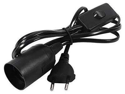 Obrázek produktu pro Závěsné svítidlo, kabel s vypínačem, patice E27, stropní svítidlo (černá zástrčka pro EU)