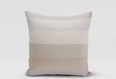 Produktbild von SCHÖNER LEBEN. Kissenhülle Streifen 9,5cm creme beige braun grau Größe 50x50cm (HxB) 50x50cm (HxB) Größe