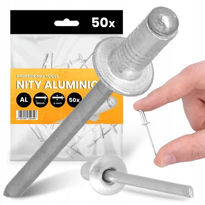 Produktbild von 50 Stk. Blindnieten 4x10mm Aluminium Stahl Verzinkt