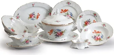 Produktbild von Thun 1794 Bernadotte, Tafelgeschirr, Porzellan, Gartenblumen, Thun, 25 d.