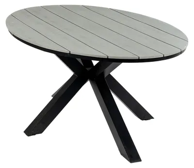 Produktbild von Ovaler Gartentisch | Limasol 180 x 115 cm | Polywood & Aluminium | Grau