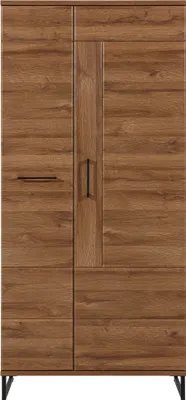 Produktbild von Furniture24 Kleiderschrank IVO IV9 Schrank 2 Türiger Drehtürenschrank mit Kleiderstange und 1 Einlegeboden