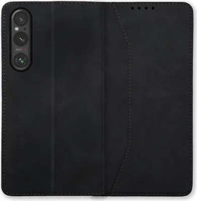Produktbild von Bookstyle 'Premium' Schutzhülle Klapphülle Schutztasche Etui Cover für Sony Xperia 1 V - Schwarz