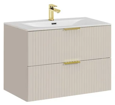 Productafbeelding van Badkamerset NOXERA 80 cm – Congo bruin – Ingebouwde wastafel