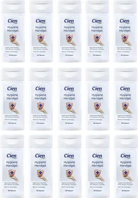 Produktbild von Cien Handgel 50ml antibakteriell Hygiene Reinigung unterwegs Hände 15 Stück