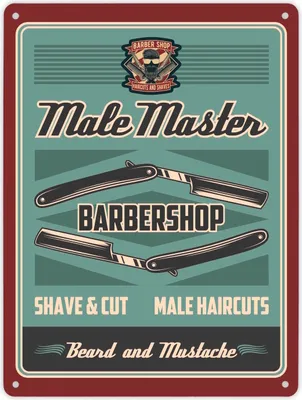 Produktbild von Metallschild XL mit Spruch: Retro BarberShop Schild Blechschild Emailleschild