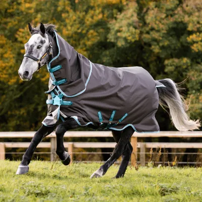 Obrázek produktu pro Horseware Amigo Bravo 12 Plus 250g Excalibur T/O Lite Disc koberec do deště s nepromokavou krční částí 2022, velikost:6'0
