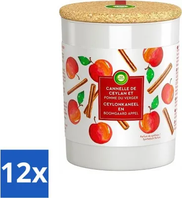 Obrázek produktu pro Air Wick – vonná svíčka – skořice a jablko – doba hoření 35 hodin – výhodné balení – 12 kusů
