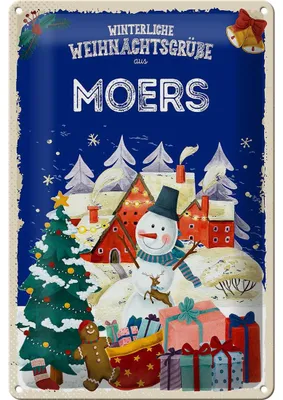 Produktbild von Blechschild Weihnachtsgrüße MOERS FEST 20x30cm