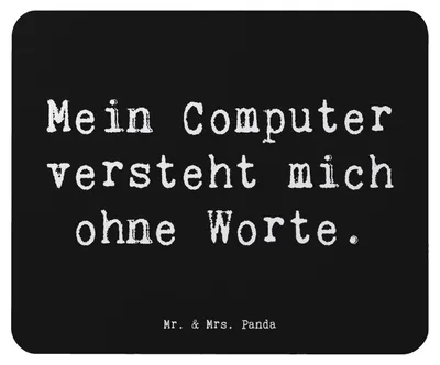 Produktbild von Mr. & Mrs. Panda Mousepad Spruch Verständnisvoller Softwareentwickler - Schwarz - Geschenk, computer, Softwareentwicklung, personalisierte Geschenke, laptop, mausteppich