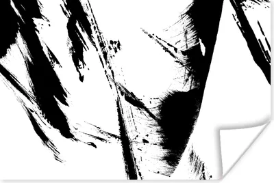 Produktbild von MuchoWow® Poster Farbe - Schwarz - Abstrakt 120x80 cm - Bilder